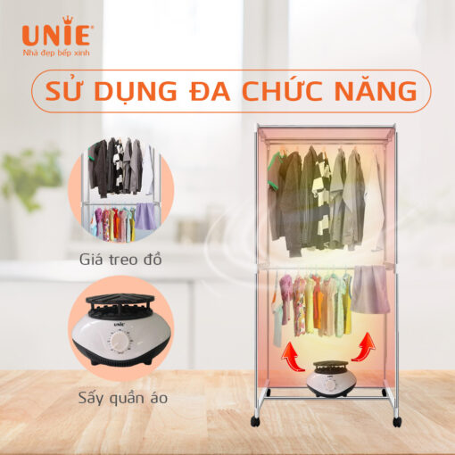 Tủ sấy quần áo UNIE UE-688 kháng khuẩn
