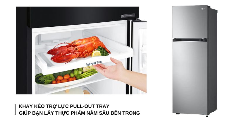 Tủ lạnh LG GV B262PS  inverter  266lít