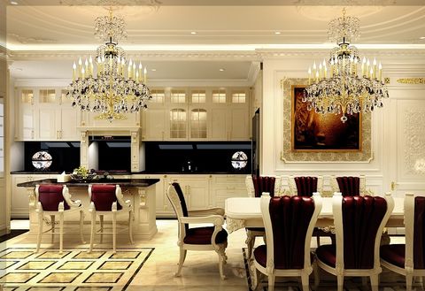 Thiết kế phòng bếp theo phong cách tân cổ điển