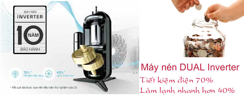 Điều hoà LG V13WIN 12000BTU 1 chiều interver