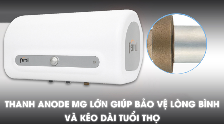 Máy nước nóng gián tiếp Ferroli 30 lít 2500W QQ Evo ME