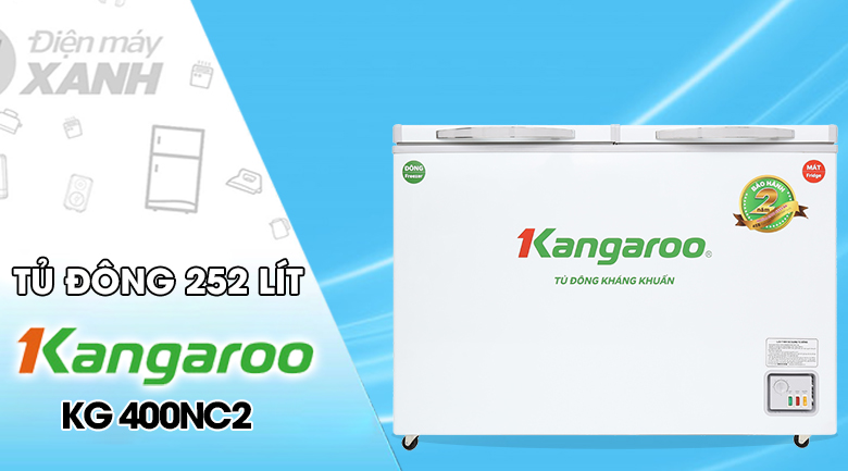 TỦ ĐÔNG KANGAROO KG400NC2, 252L, 2 CHẾ ĐỘ