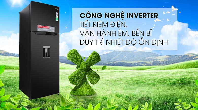 Tủ lạnh LG GN-D315BL 315l màu đen vòi nước ngoài