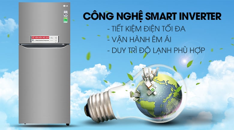 Tủ lạnh LG GN-M422PS 393l màu bạc không vòi