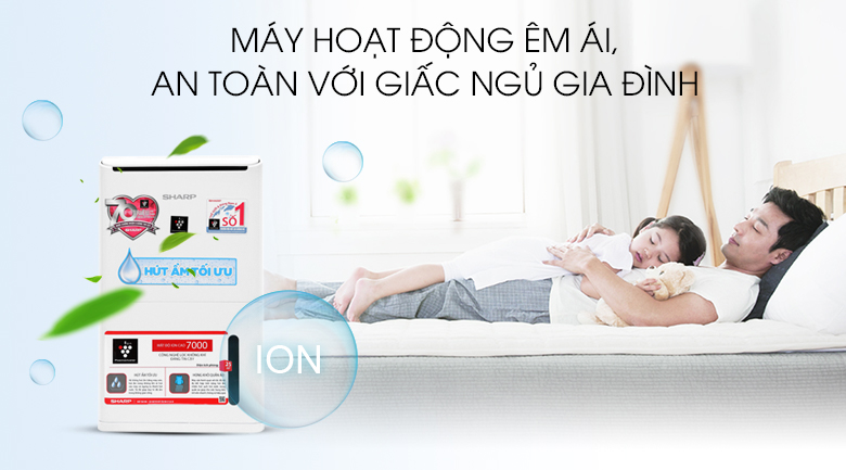 Máy hút ẩm có lọc không khí Sharp DW-D12A-W