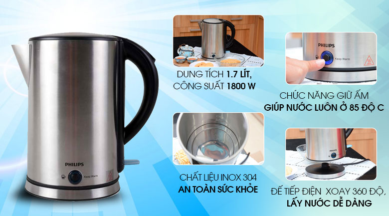 Ấm siêu tốc Philips HD9316 1.7lít
