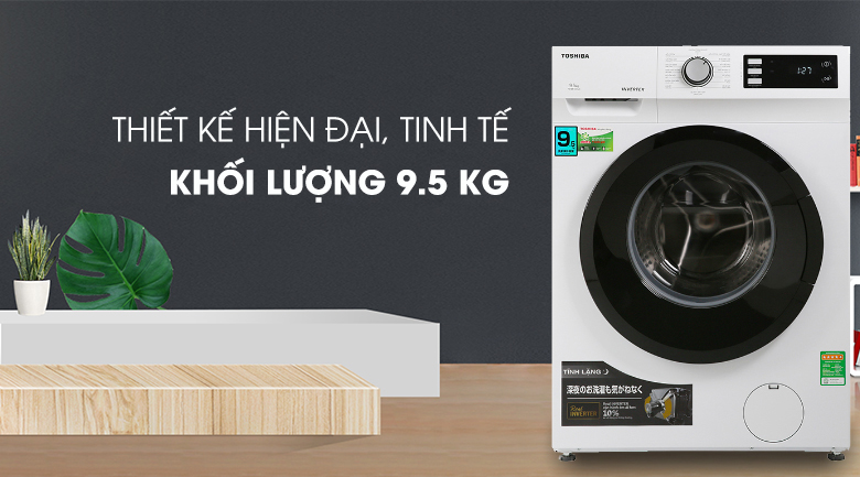 Máy giặt Toshiba TW-BK105S2V(WS), 9.5KG lồng ngang màu trắng