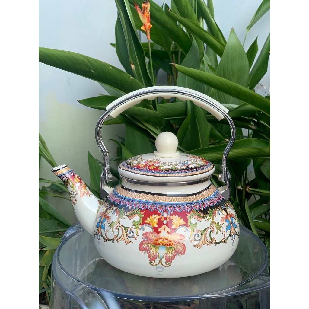 ẤM ĐUN NƯỚC PHA TRÀ TRÁNG MEN HOÀ VĂN - LIÊN HỆ ĐỂ ĐƯỢC GIÁ TỐT