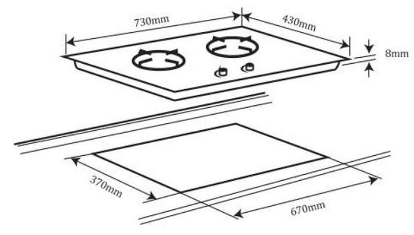 BẾP GA ÂM CANVAL 6828 - LIÊN HỆ ĐỂ ĐƯỢC GIÁ TỐT