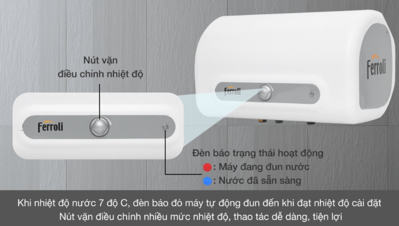 BÌNH NÓNG LẠNH FERROLI QQ EVO ME15 15L NGANG - LIÊN HỆ ĐỂ ĐƯỢC GIÁ TỐT