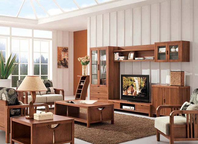 Thiết kế nội thất phòng khách bằng gỗ