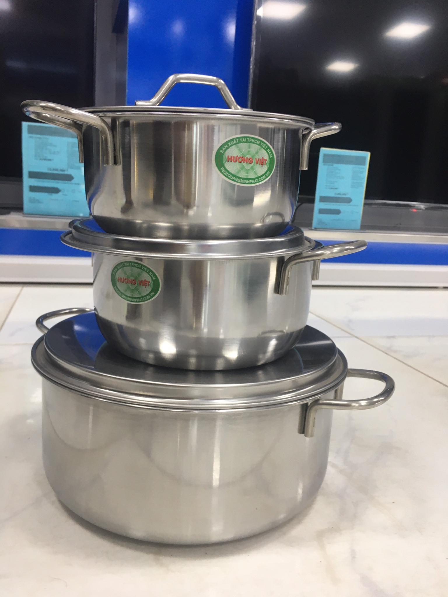 Bộ nồi Hương Việt 1 đáy (16,18,24cm)