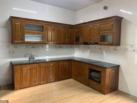 Tủ bếp Gỗ Sồi Nga SD-11