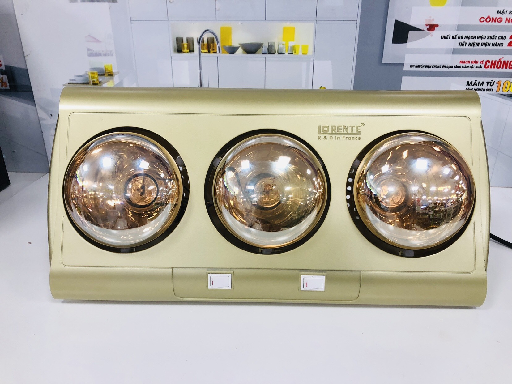 Đèn sưởi nhà tắm Lorente LT-513 3 bóng