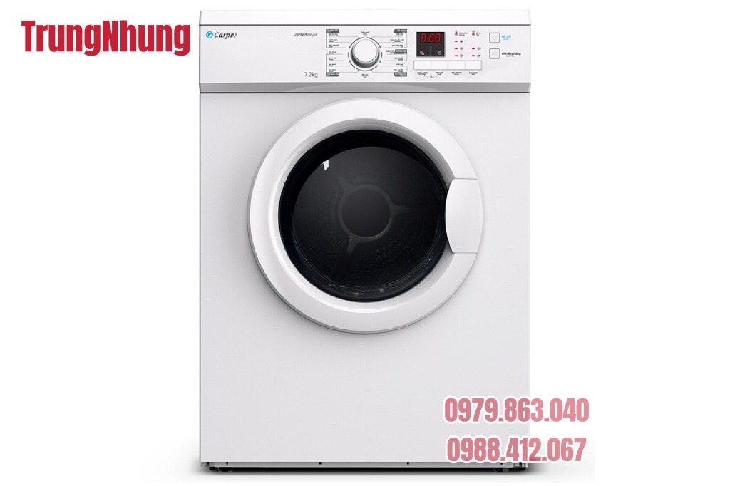 Máy sấy quần áo Casper TD-72VWD, 7.2kg, màu trắng