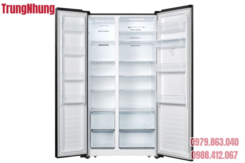 Tủ lạnh Casper RS-570VBW, 552l, màu đen, lấy nước ngoài, inverter