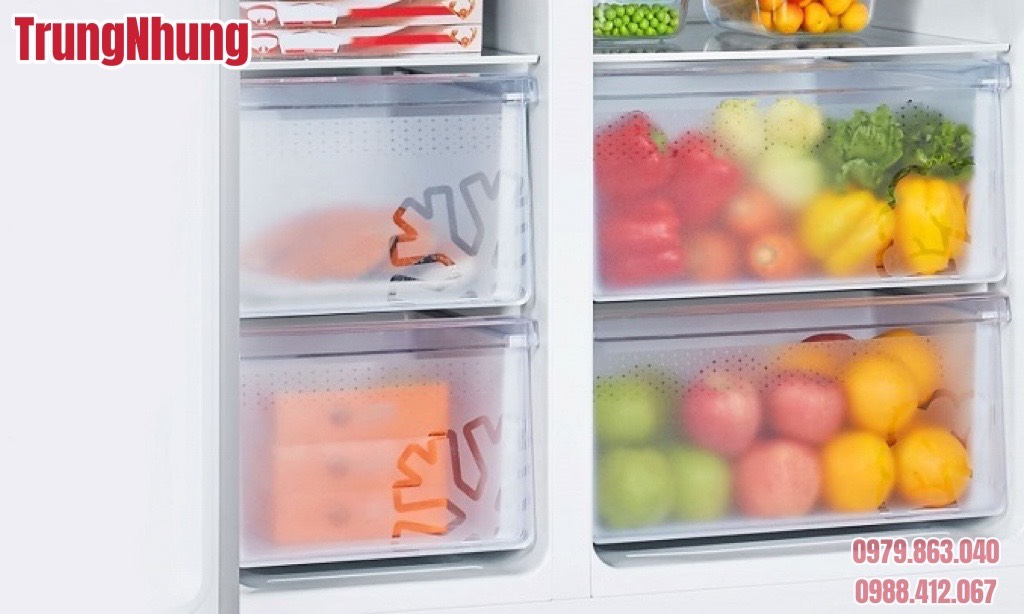 Tủ lạnh Casper RS-570VBW, 552l, màu đen, lấy nước ngoài, inverter