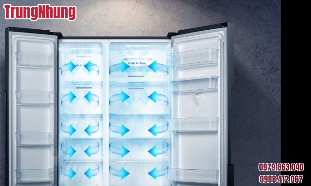 Tủ lạnh Casper RS-570VBW, 552l, màu đen, lấy nước ngoài, inverter