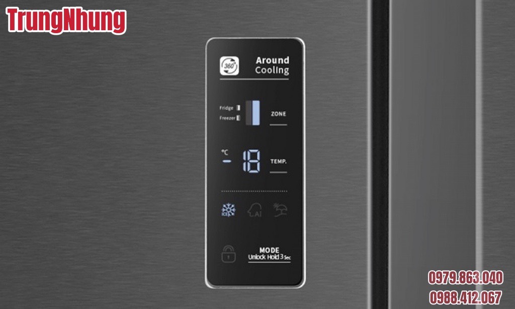 Tủ lạnh Casper RS-570VBW, 552l, màu đen, lấy nước ngoài, inverter