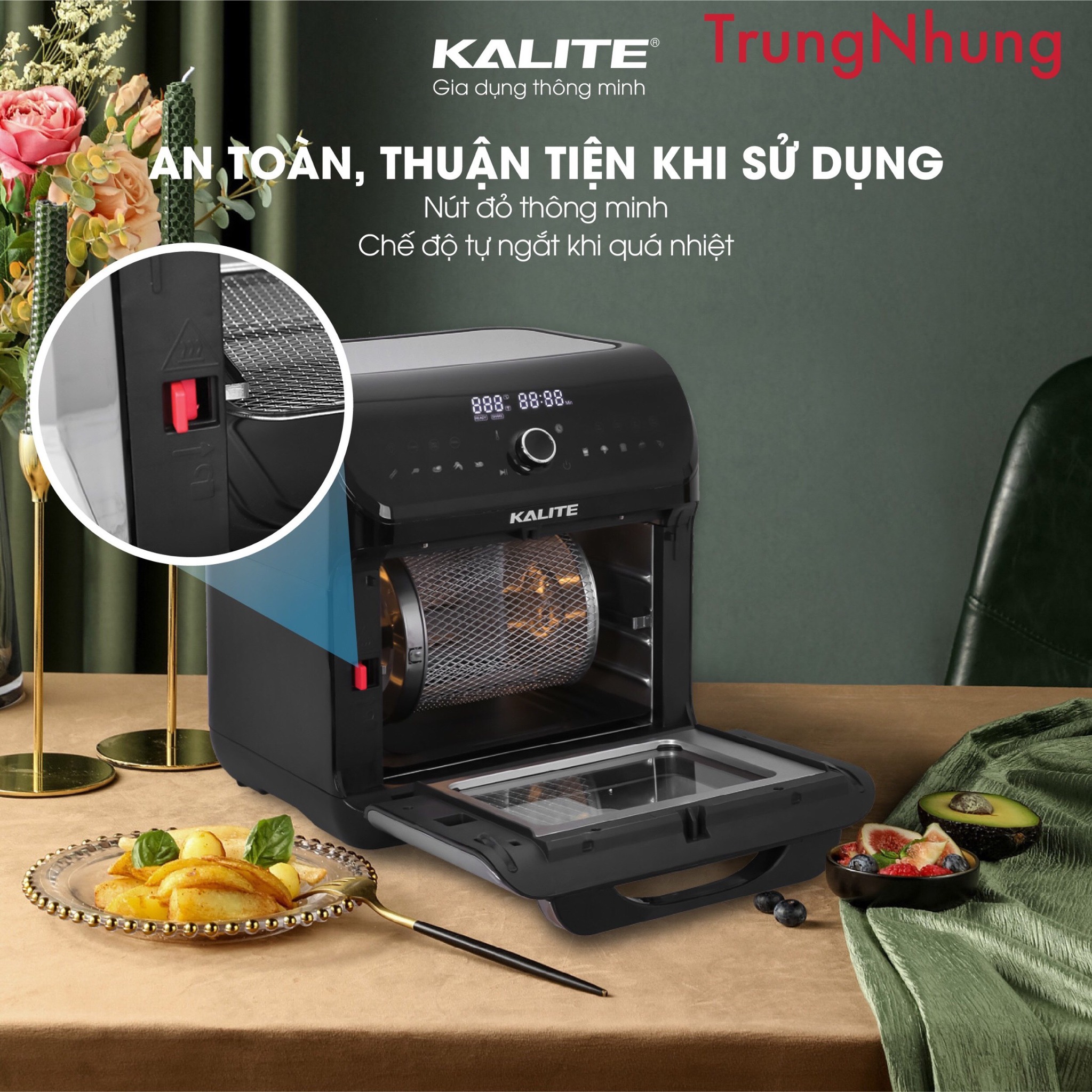 Nồi Chiên Không Dầu Kalite KL-1200 12L