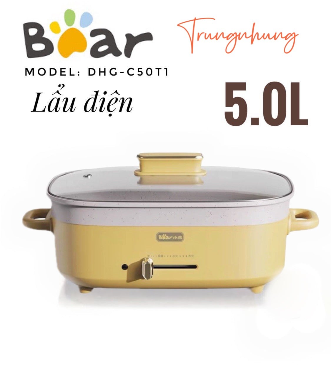 Nồi lẩu nướng đa năng BEAR DHG - C50T1, 5L