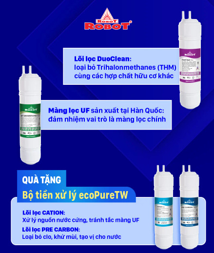 MÁY LỌC NƯỚC ĐIỆN GIẢI ION KIỀM ROBOT IONMEGA 57; 5 TẤM