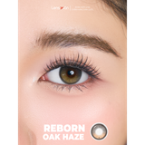 Reborn Oak Haze I-sha - Lens nâu gỗ pha xám sương, hiệu ứng mắt trong veo