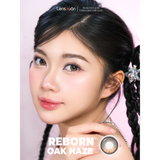 Reborn Oak Haze I-sha - Lens nâu gỗ pha xám sương, hiệu ứng mắt trong veo