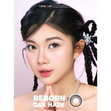 Reborn Oak Haze I-sha - Lens nâu gỗ pha xám sương, hiệu ứng mắt trong veo