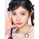 Reborn Oak Haze I-sha - Lens nâu gỗ pha xám sương, hiệu ứng mắt trong veo