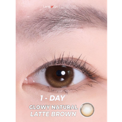 Lens 1 ngày Glowy Natural Latte Brown - Olens