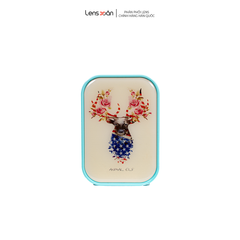Hộp đựng lens 2 đôi có gương Animal ELF