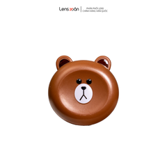 Hộp đựng lens có gương hình Line