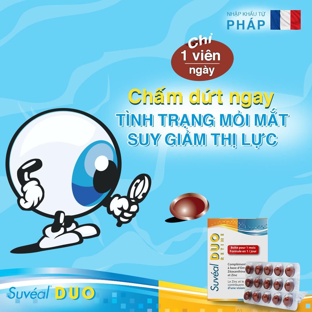  Suvéal Duo:Vitamin Bổ Mắt Chính Hãng Pháp 