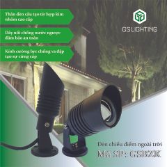 Đèn LED Chiếu Điểm Bazooka Công Suất 15W GSBZK15