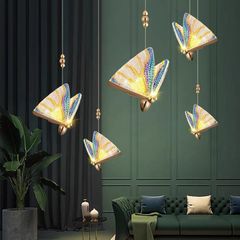 Đèn thả led 3 CĐ, W170*H180+H2000 hình con bướm TPL110