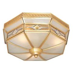 Đèn mâm ốp trần đồng cao cấp Ø320*H170, E27*3 NM 013-A