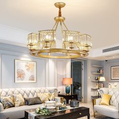 Đèn Chùm Thả Đồng Kết Hợp Pha Lê Sang Trọng CD-1167/6 – CD-1167/8 – CD-1167/10