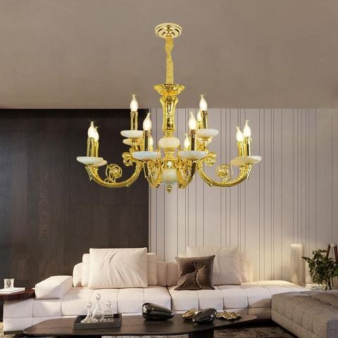 Đèn Chùm Chao đá tự nhiên Ø900*H500, E14*12 DC6002T12