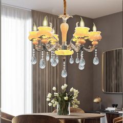 Đèn Chùm Chao đá cao cấp Ø700*H500, E14*6 DC8076T6