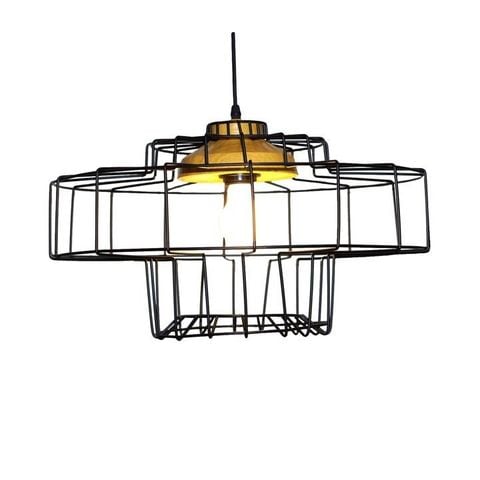 Đèn Thả Cafe Lồng Sắt Đen TCF27C