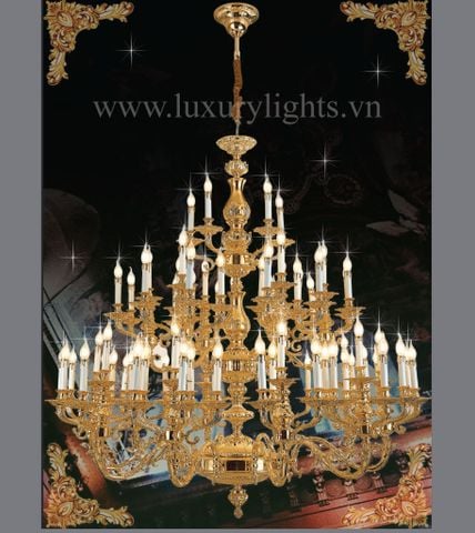 Đèn Chùm Đồng Sang Trọng CNQT-196 - Lighting Home