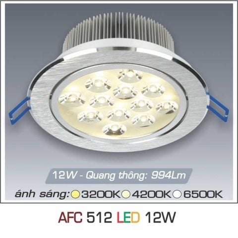 Đèn led downlight mắt ếch cao cấp LX512-12W