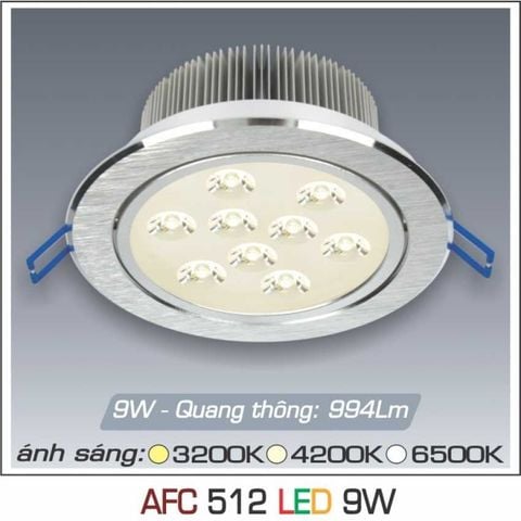 Đèn led downlight mắt ếch cao cấp LX512-9W