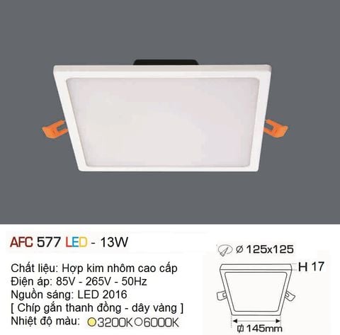 Đèn âm trần downlight Anfaco LX 577 13W