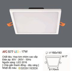 Đèn âm trần downlight Anfaco LX577 17W