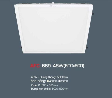 Đèn Led Panel ANFACO 48W - AFC 669-48W(600x600)