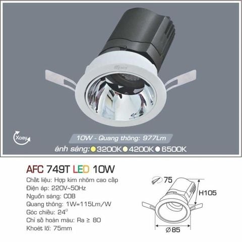 Đèn Spotlight LED Âm Trần Cao Cấp LX749T