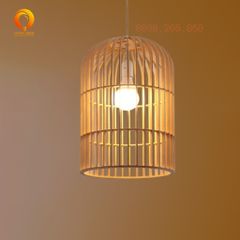 Đèn Thả Gỗ Trần Kiểu Lồng Tre Sang Trọng DAG-14