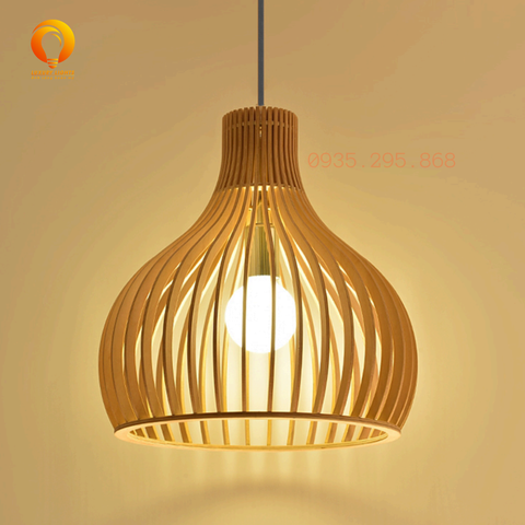 Đèn Thả Gỗ Hình Bầu Phong Cách Hiện Đại DAG-10
